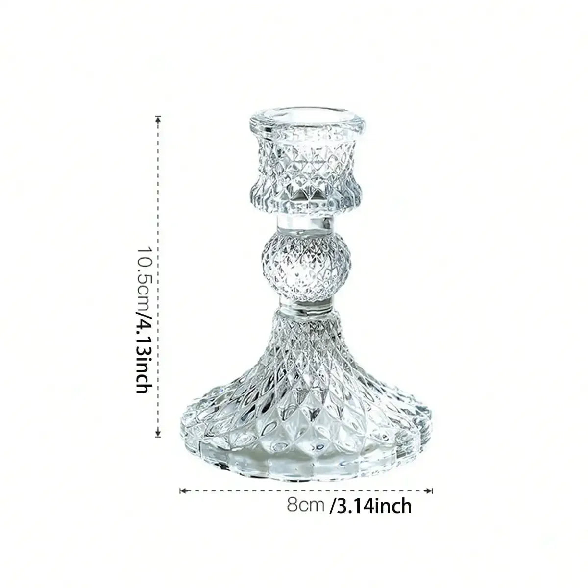 Vintage Glass Candle Holders