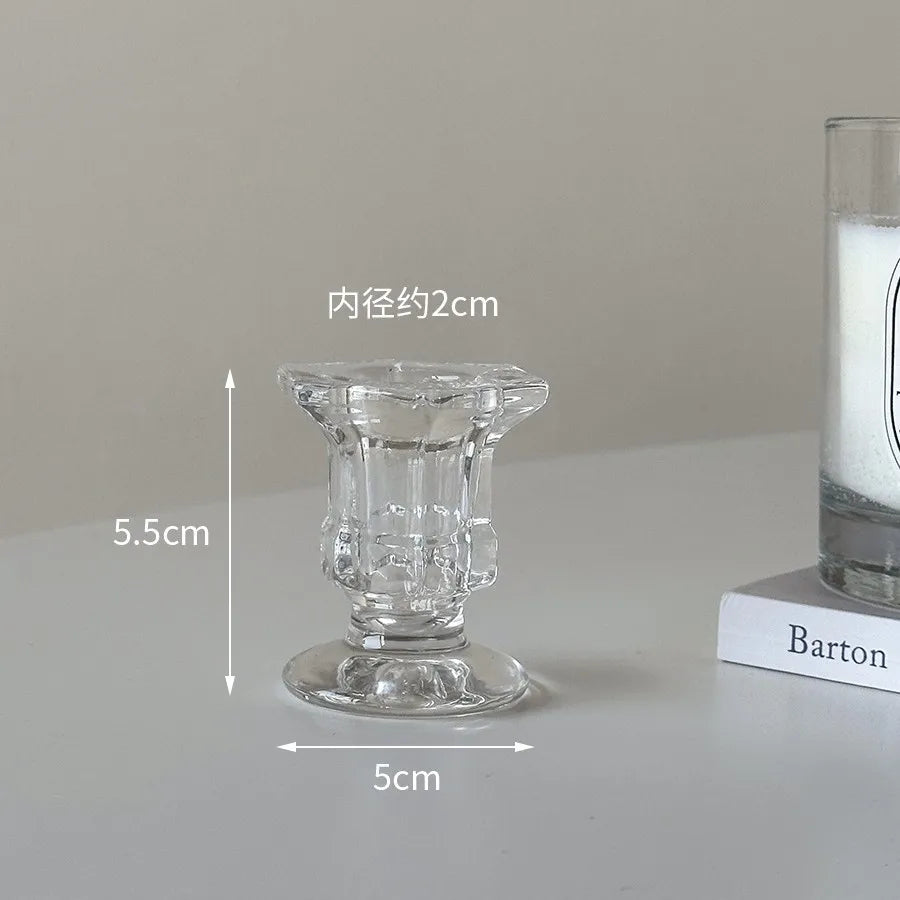 Vintage Glass Candle Holders