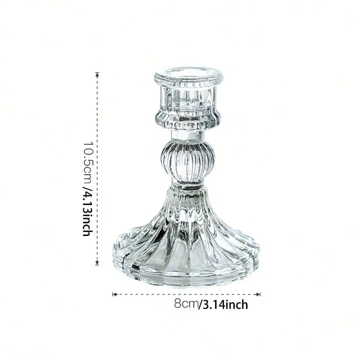 Vintage Glass Candle Holders