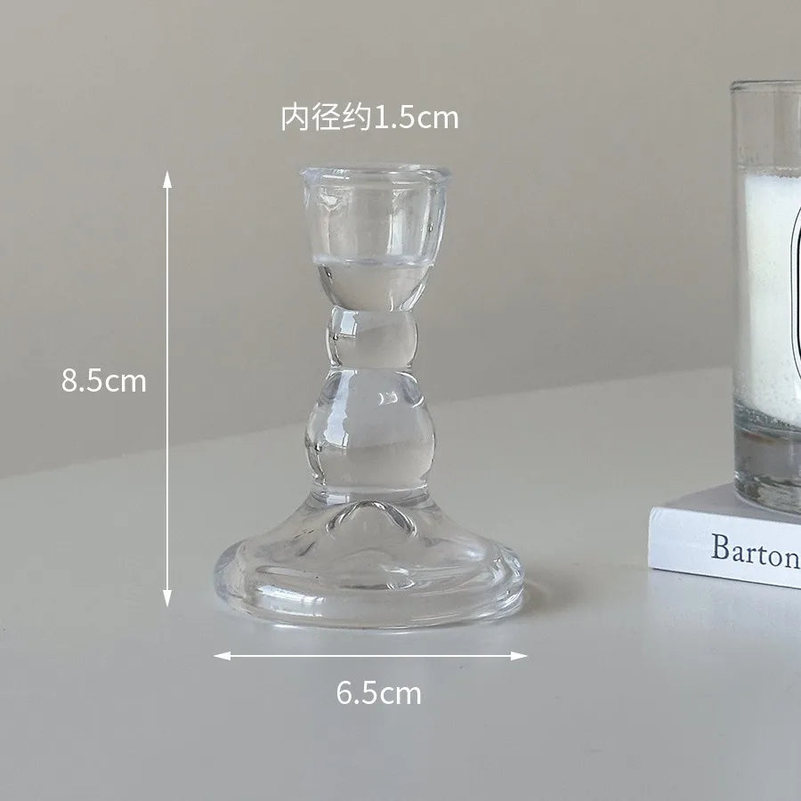 Vintage Glass Candle Holders